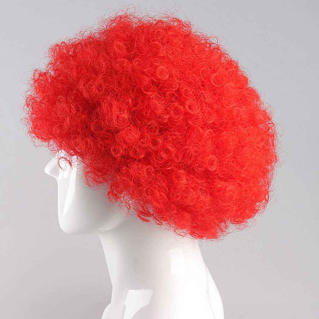flagwigs, football wigs, fan wigs, afro wigs, mullet wigs, bob wigs, euro wigs,  premier league wigs,Red Afro Wig