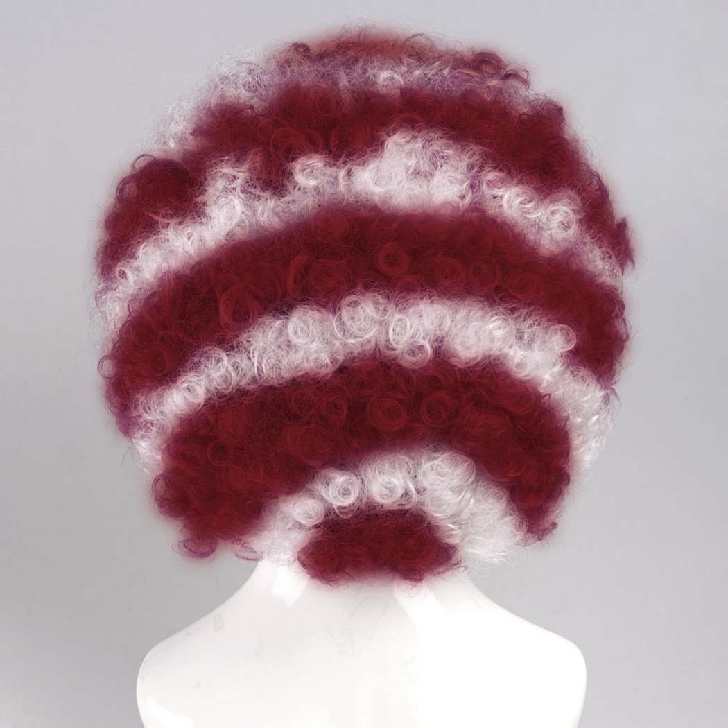flagwigs, football wigs, fan wigs, afro wigs, mullet wigs, bob wigs, euro wigs,  premier league wigs,Aston Villa Afro Wig