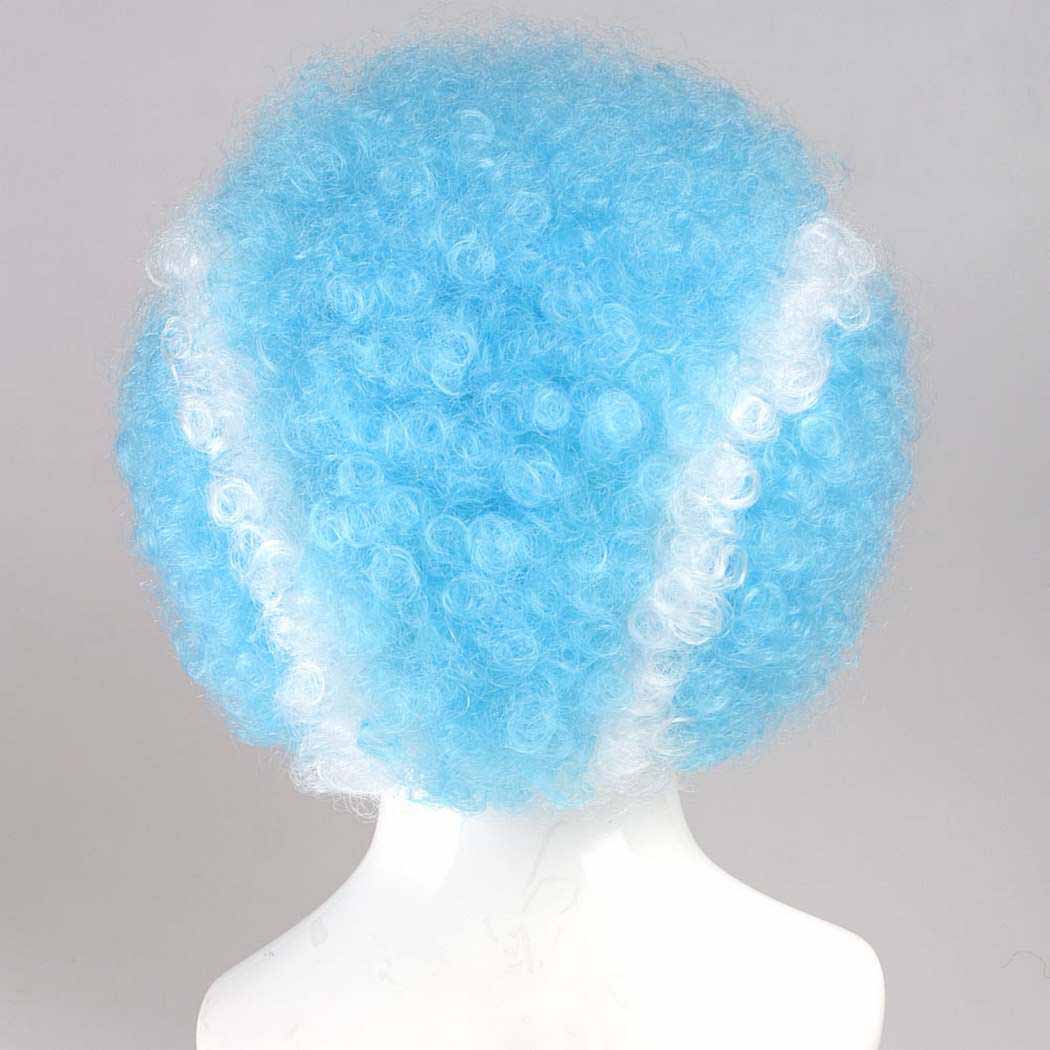 flagwigs, football wigs, fan wigs, afro wigs, mullet wigs, bob wigs, euro wigs,  premier league wigs,Manchester City Afro Wig