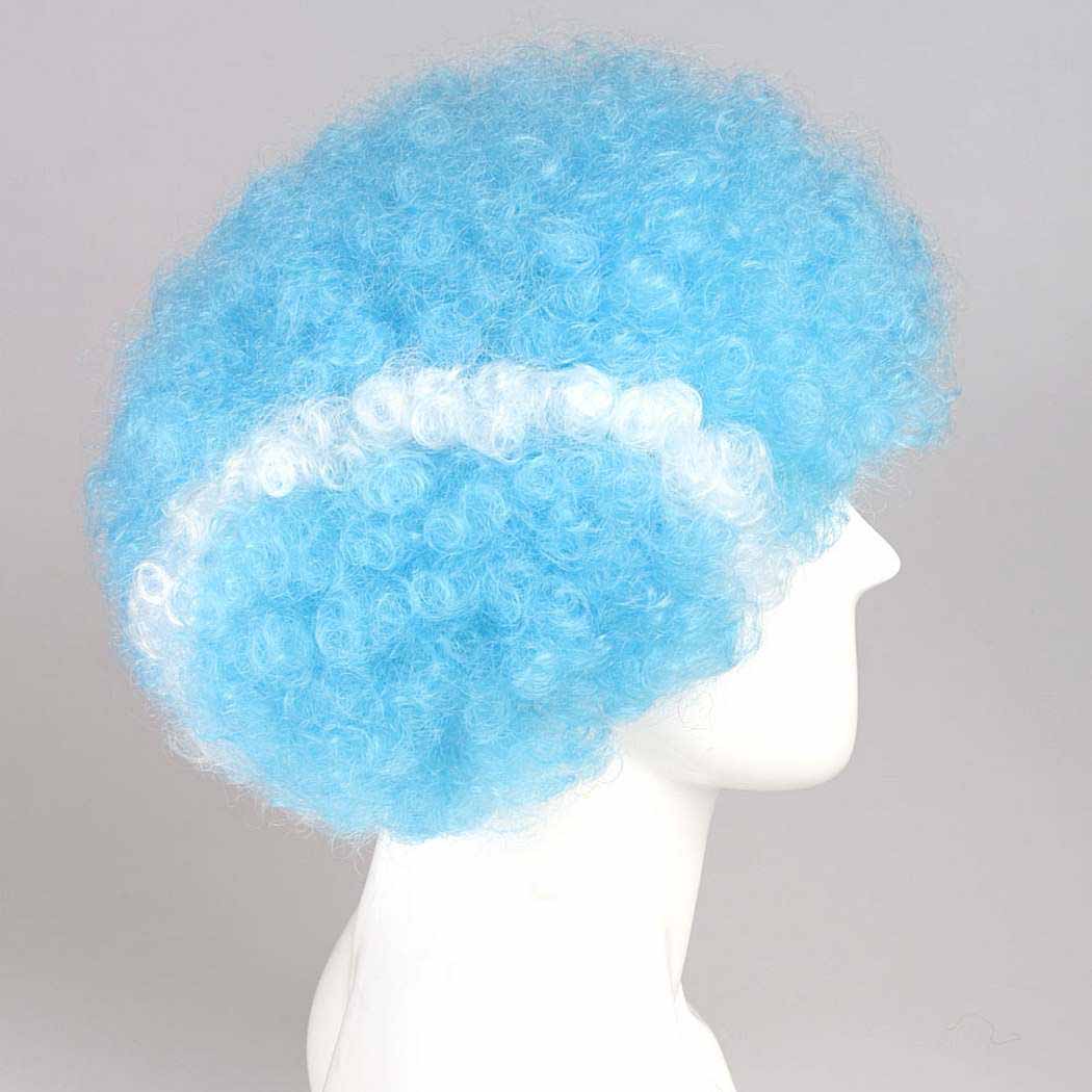 flagwigs, football wigs, fan wigs, afro wigs, mullet wigs, bob wigs, euro wigs,  premier league wigs,Manchester City Afro Wig