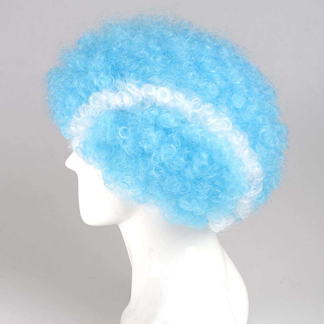 flagwigs, football wigs, fan wigs, afro wigs, mullet wigs, bob wigs, euro wigs,  premier league wigs,Manchester City Afro Wig