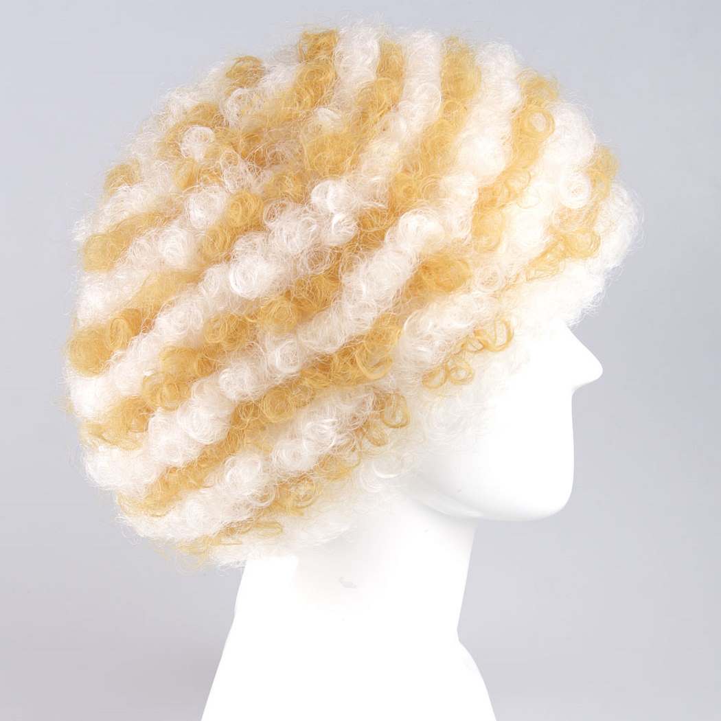 flagwigs, football wigs, fan wigs, afro wigs, mullet wigs, bob wigs, euro wigs,  premier league wigs,Real Madrid Afro Wig