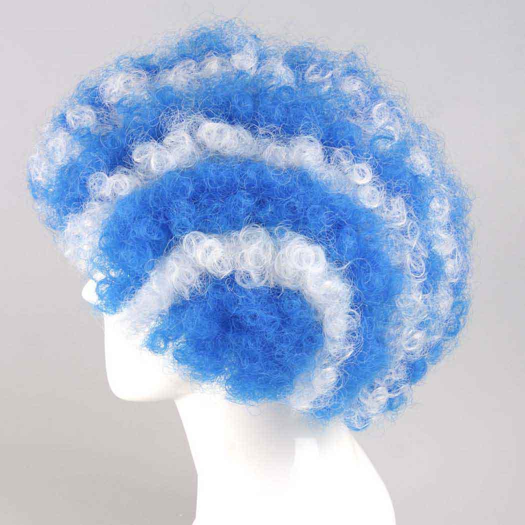 flagwigs, football wigs, fan wigs, afro wigs, mullet wigs, bob wigs, euro wigs,  premier league wigs,West Bromwich Albion Afro Wig