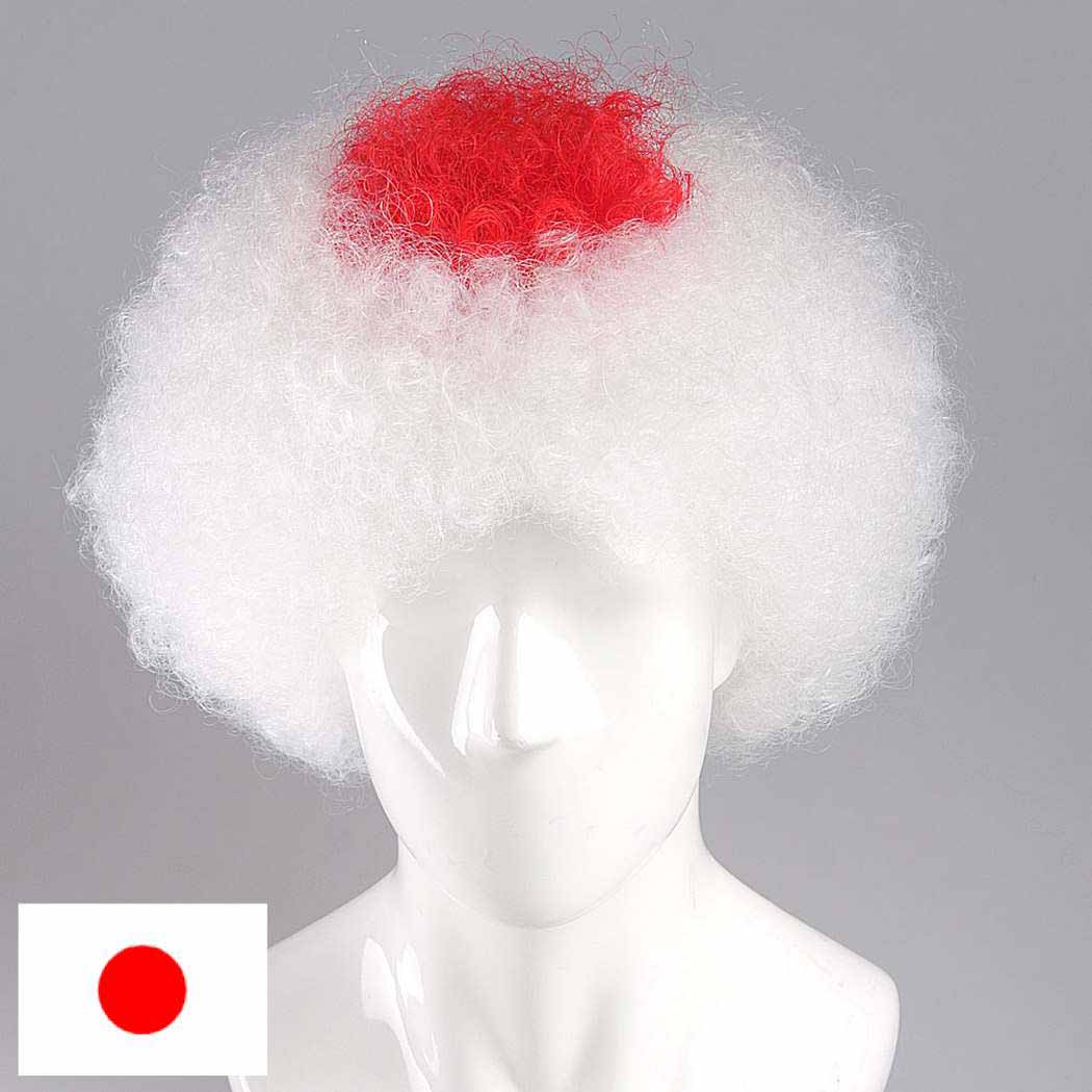 flagwigs, football wigs, fan wigs, afro wigs, mullet wigs, bob wigs, euro wigs,  premier league wigs,Japan Afro Wig