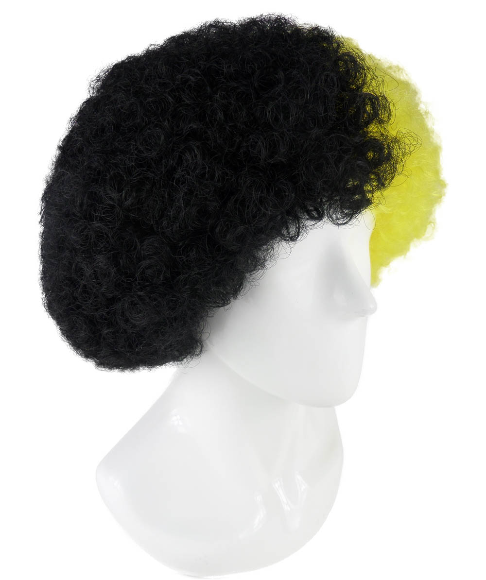 flagwigs, football wigs, fan wigs, afro wigs, mullet wigs, bob wigs, euro wigs,  premier league wigs,Borussia Dortmund Afro Wig