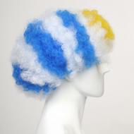 flagwigs, football wigs, fan wigs, afro wigs, mullet wigs, bob wigs, euro wigs,  premier league wigs,Uruguay Afro Wig 