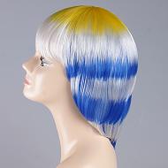 flagwigs, football wigs, fan wigs, afro wigs, mullet wigs, bob wigs, euro wigs,  premier league wigs,Uruguay Bob Wig 