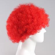 flagwigs, football wigs, fan wigs, afro wigs, mullet wigs, bob wigs, euro wigs,  premier league wigs,Red Afro Wig