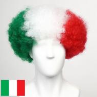 flagwigs, football wigs, fan wigs, afro wigs, mullet wigs, bob wigs, euro wigs,  premier league wigs,Italy Afro Wig 