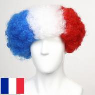 flagwigs, football wigs, fan wigs, afro wigs, mullet wigs, bob wigs, euro wigs,  premier league wigs,France Afro Wig 